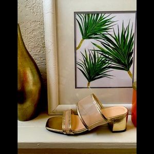 SHEIN gold mesh sandals 👡